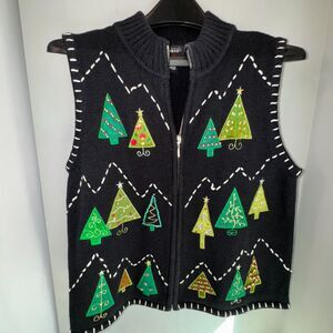 Designers Original Studo Joy Size PL Vintage Christmas Tree Vest – Pre-Owned VTG